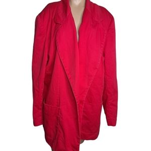 Vintage Venezia Red  Twill Blazer Size 22/24
